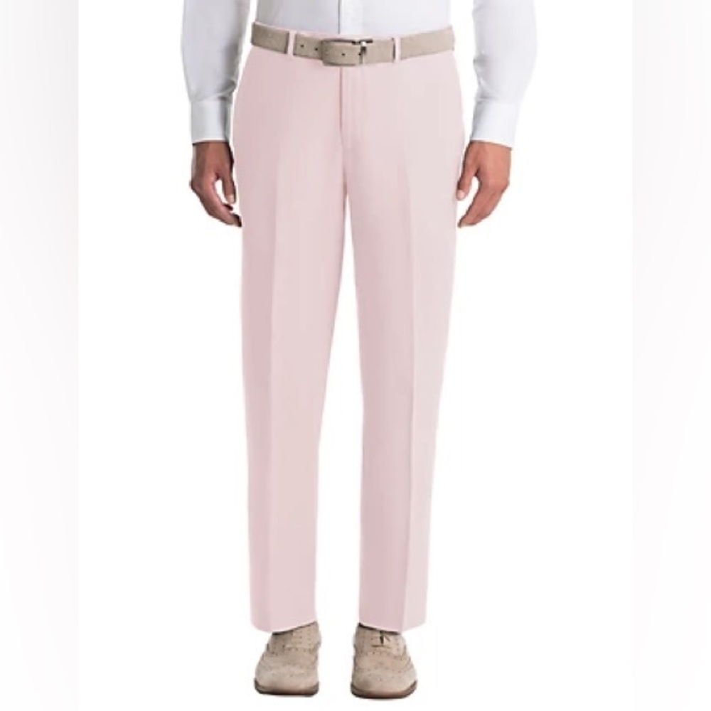 Lauren Ralph Lauren Men's UltraFlex Classic-Fit Pink 100% Linen Pants Size 52x32